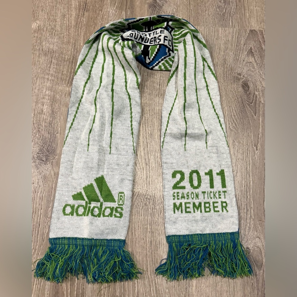 Adidas Seattle Sounders FC Scarf 2011 Season Ticket Member Knit Soccer Fan Gear - Picture 5 of 6